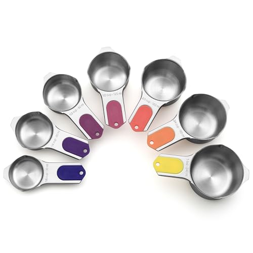 7 Magnetic Stainless Steel Measuring Cups Set (7 Count)