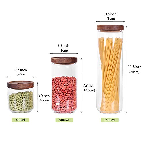 Glass Canisters Set of 5 for the kitchen