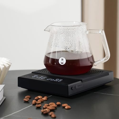 Coffee Scale Basic 2.0 Electronic Espresso Scale with Water Flow Rate and Timer Function