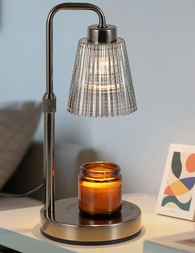 Silver Gray Candle Warmer Lamp with 24h Cycle Timer