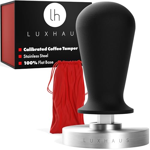 53mm Calibrated Coffee Tamper for Espresso Machine with Spring Loaded 100% Flat Stainless Steel Base