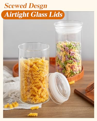 Glass Canisters with Airtight Lids (2 Count)