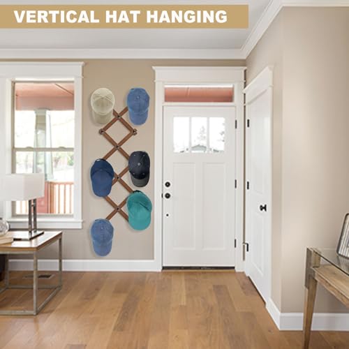 2 Pack Accordion Hat Rack for Wall