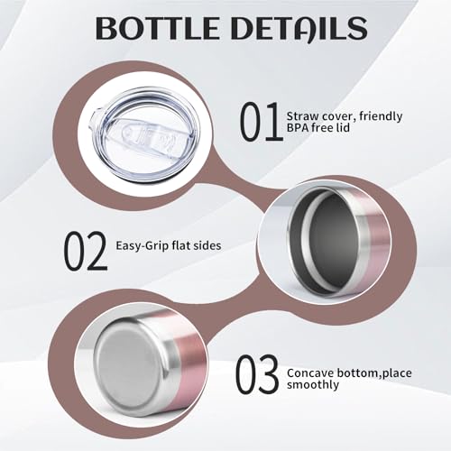 DIW 20oz Insulated Tumbler Travel Coffee Mug with Lid Straw