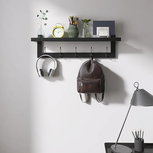 Coat Hooks with Shelf Wall