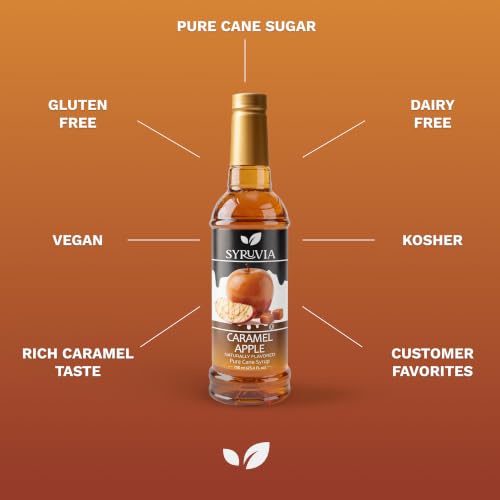 Coffee Syrup Caramel Apple Flavored Syrup for Drinks (25.4 Fl Oz)