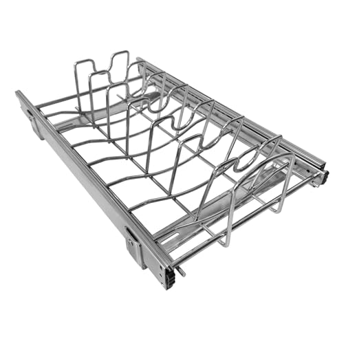 Slide Out Pan and Pot Lid Organizer For Under Cabinet