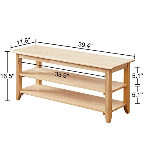 Shoe Rack Bench Wooden Storage Bench Entryway Bench