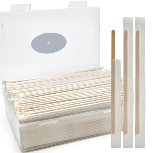 200Pcs Bamboo Coffee Stirrers Individually Wrapped