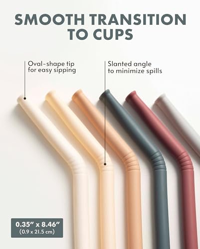 Reusable Silicone Straws (6 Count)