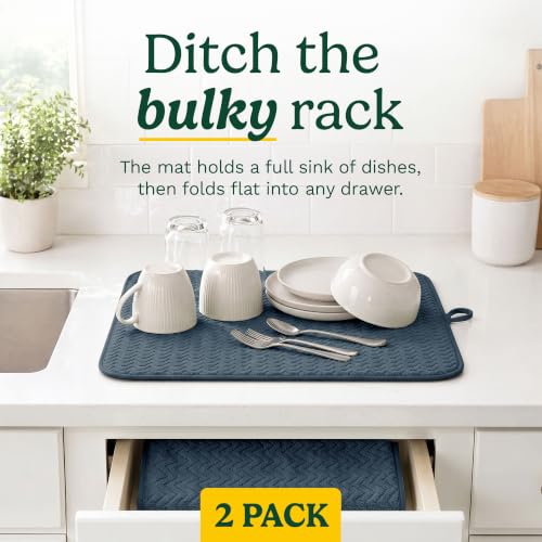Cuisinart Dish Drying Mat for Kitchen Counter (2 Count)