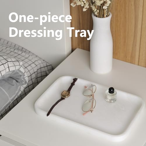 Vanity Tray 11.8inch Marble Bathroom Tray for Countertop