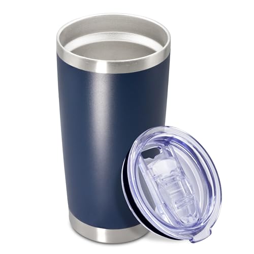 20oz Tumbler Insulated Coffee Tumblers with Lid Stainless Steel Navy 1P