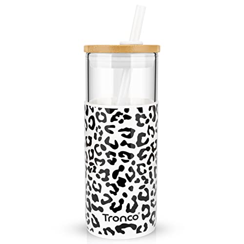 20 oz Glass Tumbler with Lids and Straws