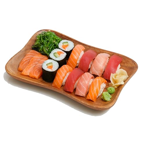 Woodard & Charles Acacia Wood Large Pinched Serving Tray (24 Count)