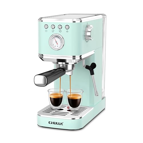 Slim Espresso Machine with Milk Frother for Home Latte