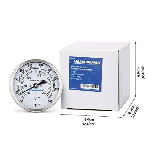 Fully Stainless Steel Bimetal Dial Thermometer