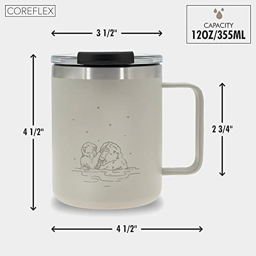 12 oz Insulated Coffee Mug with Handle & Lid
