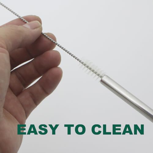 6 Pack Ultra Long Bent Metal Straws (6 Count)