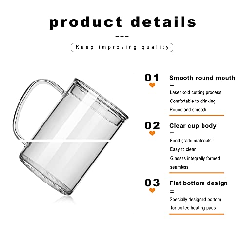 Glass Coffee Mugs (2 Count)