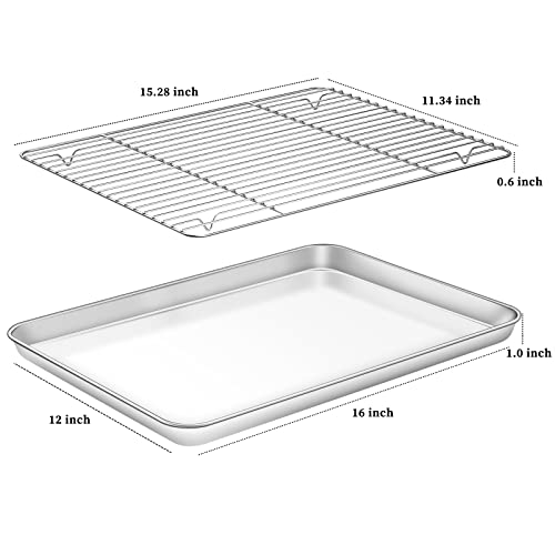 Baking Sheet with Rack Set [2 Sheets + 2 Racks] (4 Count)