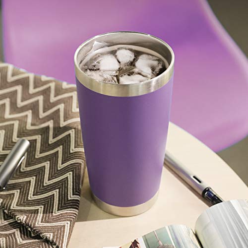 20oz Stainless Steel Tumbler Bulk with Lid (8 Count)