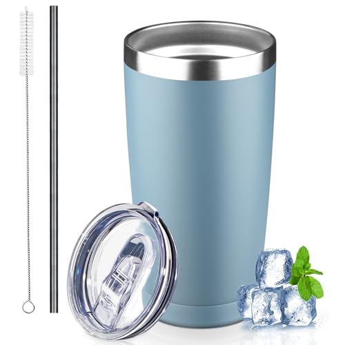 20 oz Tumbler with Lids and Straws