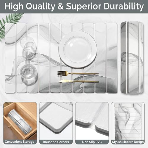 Large Stone Dish Drying Mat for Kitchen Counter (2 Count)