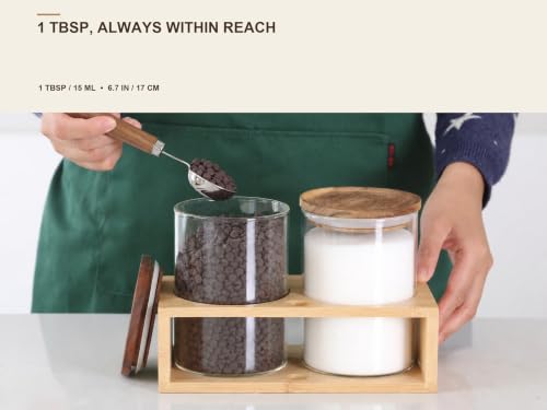 Glass Baking Canister Set with Scoop & Rack