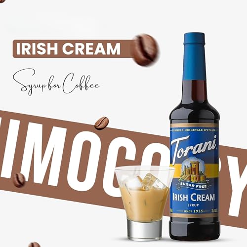 Jimoco® Syrup Pump Dispenser + Torani® Sugar Free Irish Cream Syrup (25.4 Fl Oz)