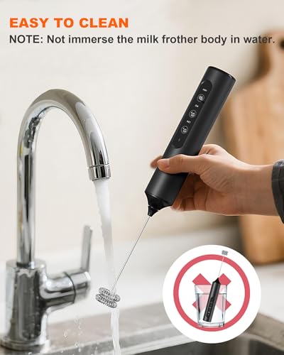 3 Speed Rechargeable Electric Milk Frother Handheld Foam Maker