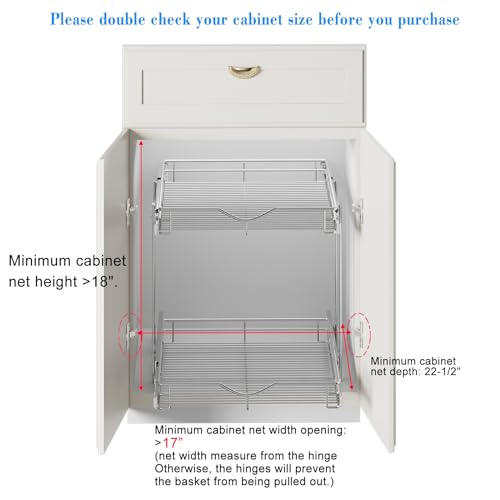 2 Tier Pull Out Cabinet Organizer