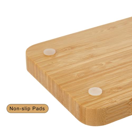 3 Pcs Bamboo Tray for Bathroom Bamboo Vanity Bathroom Counter Organizer Decorative Tea Serving Tray for Dresser Coffee Table Home Decor Toilet Tank Candle Perfume (3 Count)