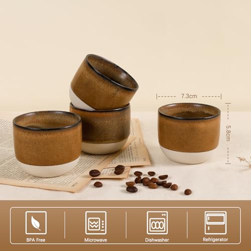 Ceramic Espresso Cups Set of 4 (4 Count)