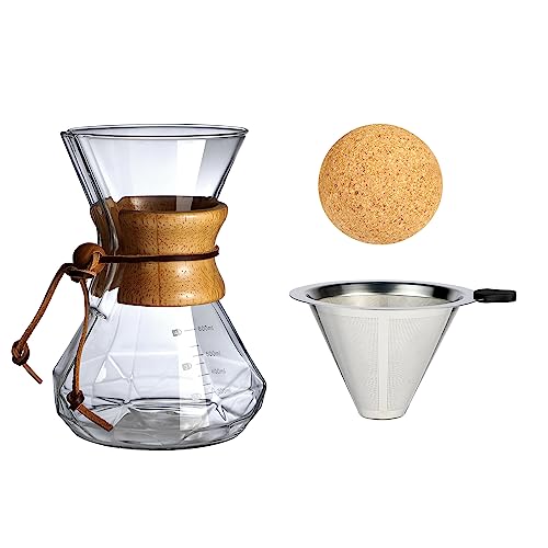 Pour Over Coffee Maker With Wood Sleeve