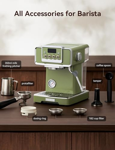 Professional Retro Espresso Machine with 58mm Portafilter