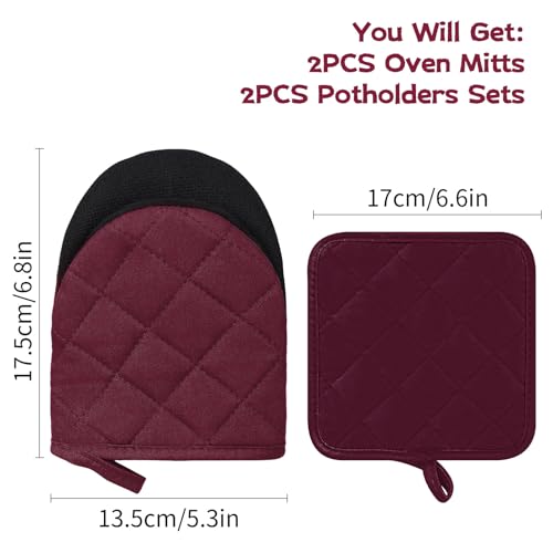 Oven Mitts and Pot Holders Set (4.2 Count)