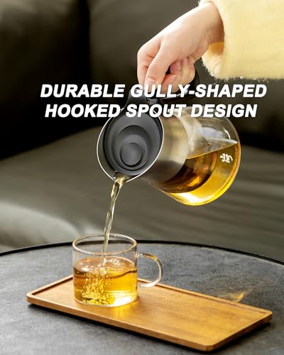 23oz Small Glass Teapot with Infuser For Loose Leaf Tea Steeper