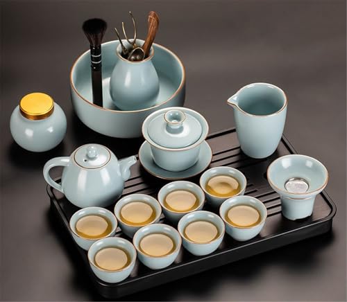 Sky Blue Ru Kiln Gongfu Tea Set