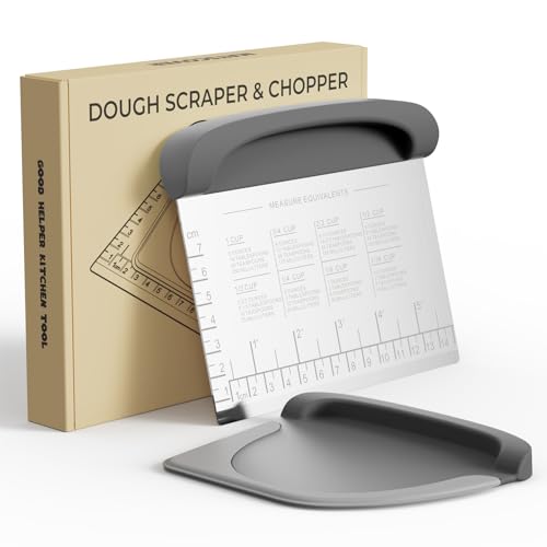 Bench Scraper Dough Scraper Bowl Pastry Scraper for Bread Cake Pizza (2 Count)