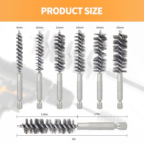 Bore Brush for Drill (6 Count)