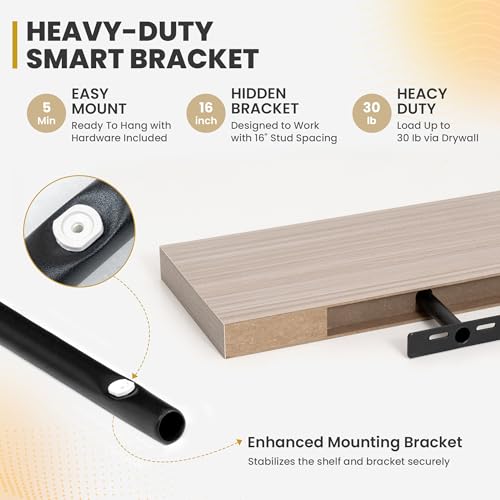 16 Inch Floating Shelves (2 Count)