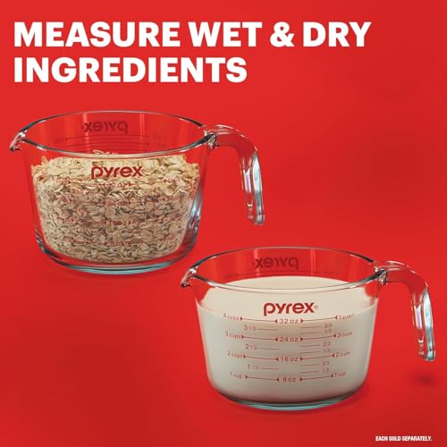 Essentials (2-Pack) Glass Measuring Cups Set (1 & 2 Cup) (2 Count)