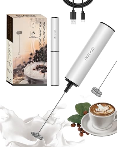 Rechargeable Milk Frother with Cover
