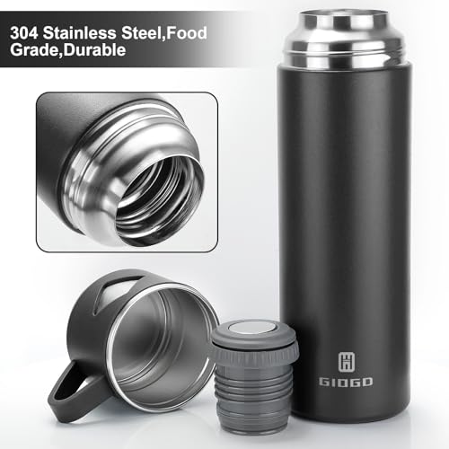 Stainless Steel Thermo 23.7oz Vacuum Insulated Bottle with Cup for Coffee Hot drink and Cold drink water flask