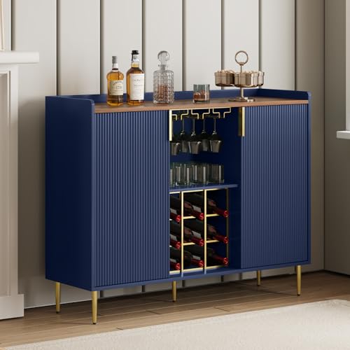 48" Wine Bar Cabinet with Fluted Texture