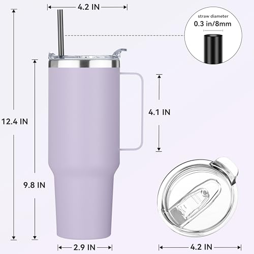 40 oz Stainless Steel Tumbler with Handle