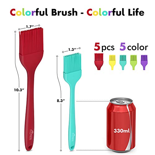 600℉ Heat Resistant BPA Free Silicone Marinading Meat Grill Basting Pastry Brush for Oil Butter Sauce Sausages Desserts Turkey Baster Grill Barbecue
