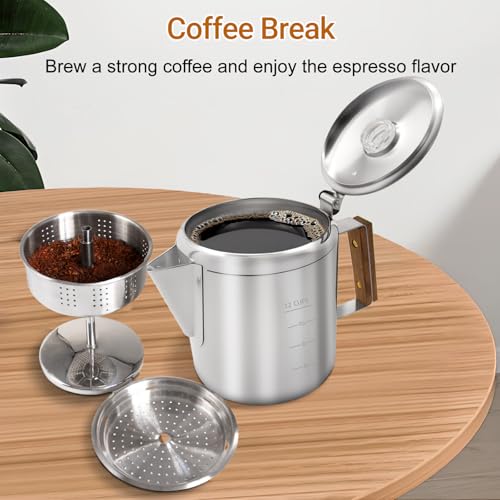 No Coating 12 Cup Percolator Coffee Pot 304 Stainless Steel