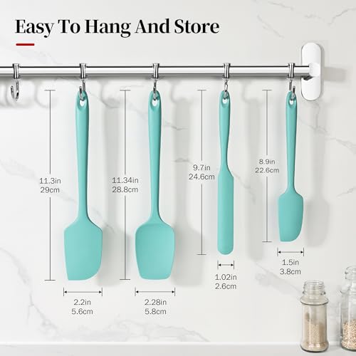 600ºF Heat Resistant Silicone Spatula Spoonula Set of 4